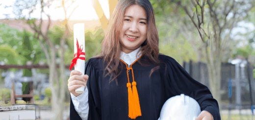 BSH Feature image student holding degree and construction hat
